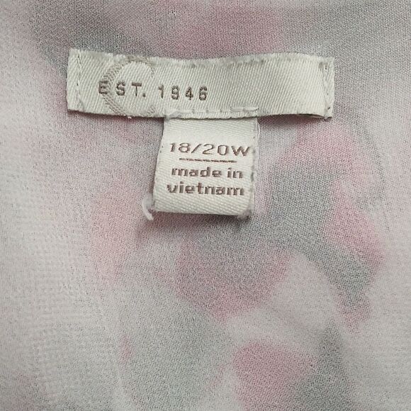 Cato Est 1946 long sleeve print blouse Sz 18/20W EUC - Picture 5 of 5